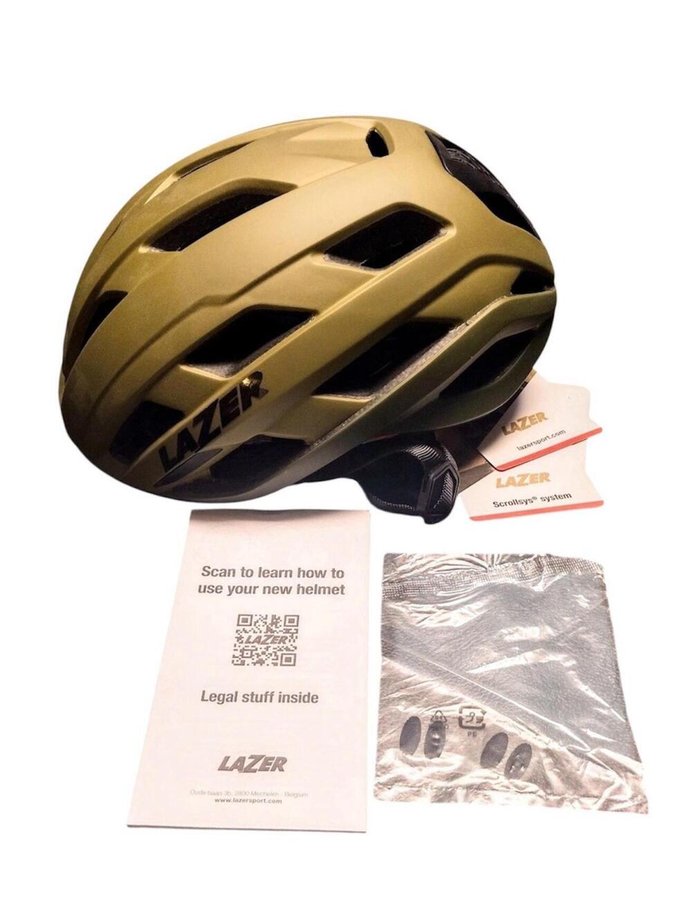 Brand New Lazer Strada KinetiCore S 52-56 Matte Forest Green